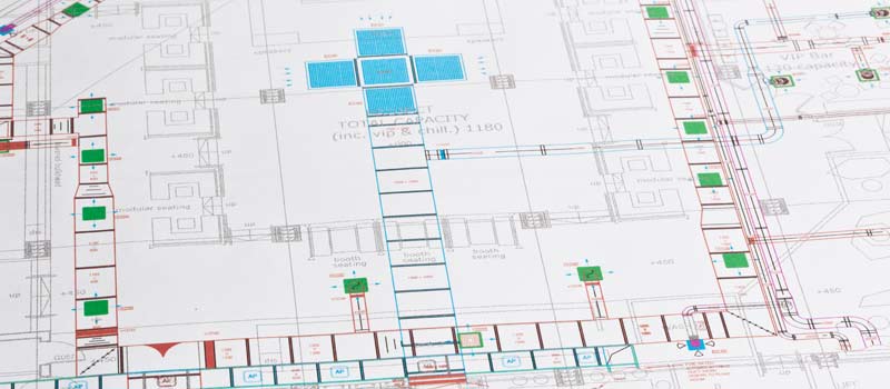 Blue print of embedded air conditioners